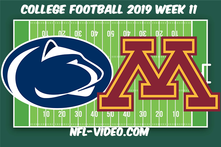 Penn State vs Minnesota Football Full Game & Highlights 2019 Week 11 College Football