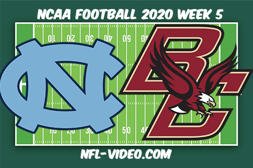 North Carolina vs Boston College Football Full Game & Highlights 2020 College Football Week 5