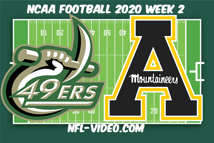 Charlotte vs Appalachian State Football Full Game & Highlights 2020 College Football Week 2