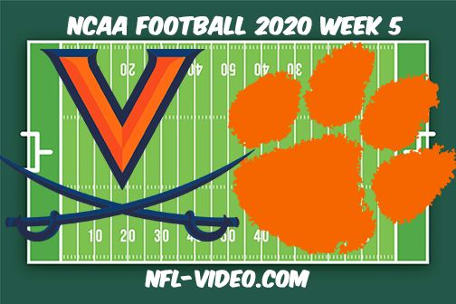 Virginia vs Clemson Football Full Game & Highlights 2020 College Football Week 5