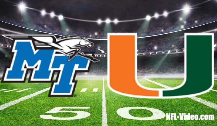 Middle Tennessee vs Miami Football Week 4 2022 Full Game Replay NCAA College Football