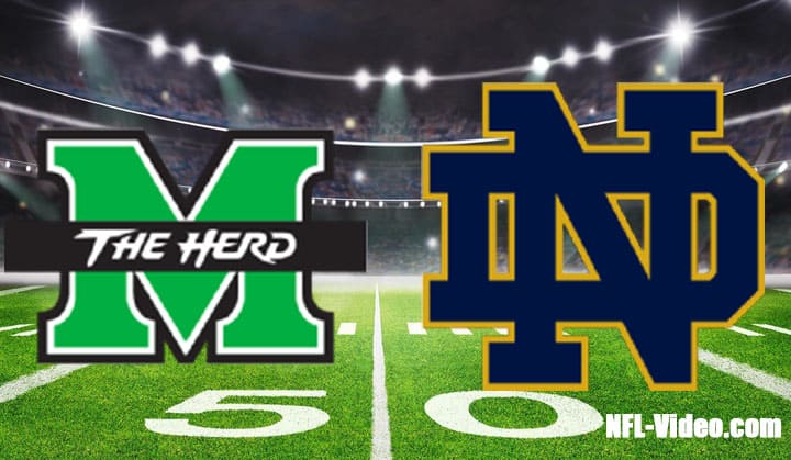 Marshall vs Notre Dame Football Week 2 2022 Full Game Replay NCAA College Football