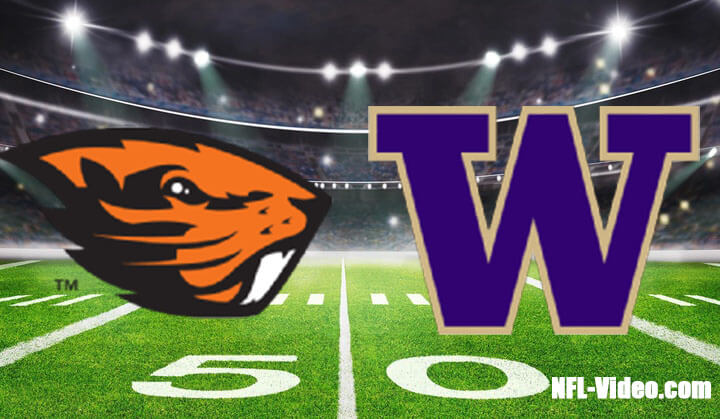Oregon State vs Washington Football Week 10 2022 Full Game Replay NCAA College Football