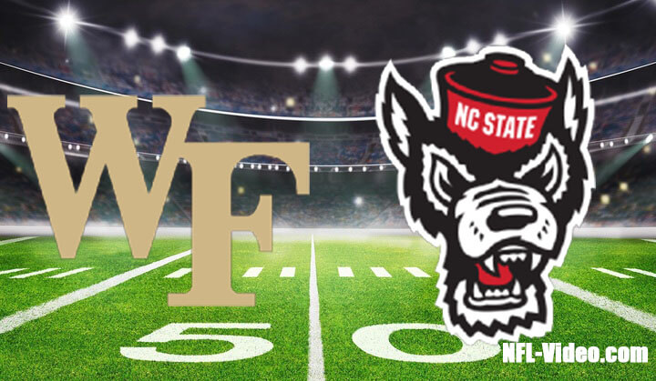 Wake Forest vs NC State Football Week 10 2022 Full Game Replay NCAA College Football
