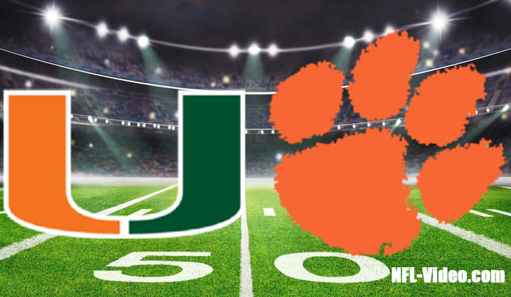 Miami vs #9 Clemson Football Week 12 2022 Full Game Replay NCAA College Football