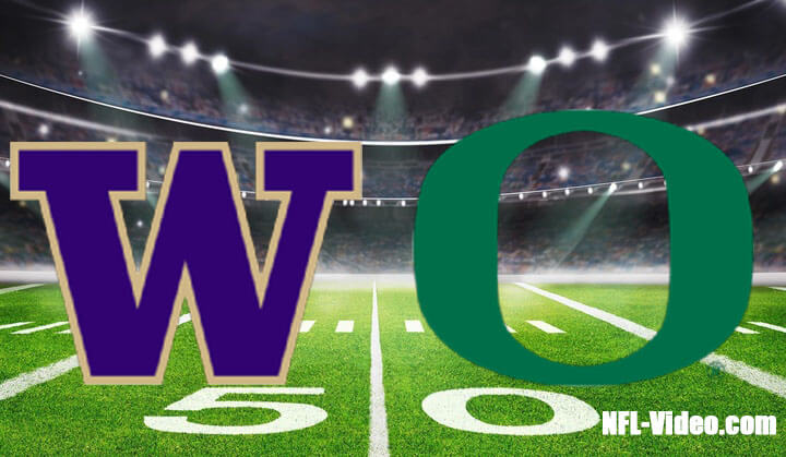 Washington vs Oregon Football Week 11 2022 Full Game Replay NCAA College Football