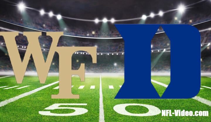 Wake Forest vs Duke Football Week 13 2022 Full Game Replay NCAA College Football