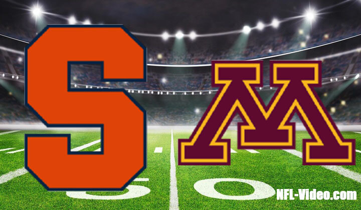 Syracuse vs Minnesota 2022 Pinstripe Bowl Full Game Replay NCAA College Football