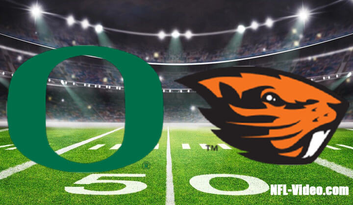 #9 Oregon vs #21 Oregon State Football Week 13 2022 Full Game Replay NCAA College Football