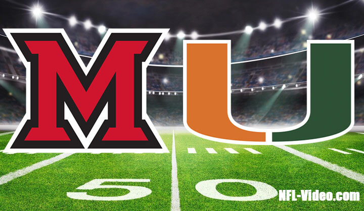 Miami (OH) vs Miami Football Week 1 2023 Full Game Replay NCAA College Football