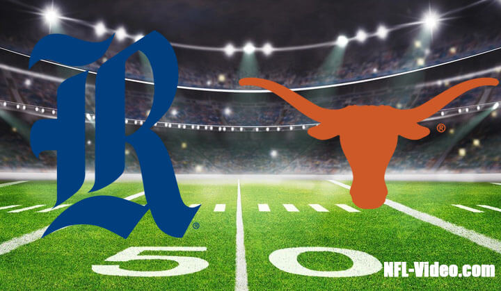 Rice vs Texas Football Week 1 2023 Full Game Replay NCAA College Football
