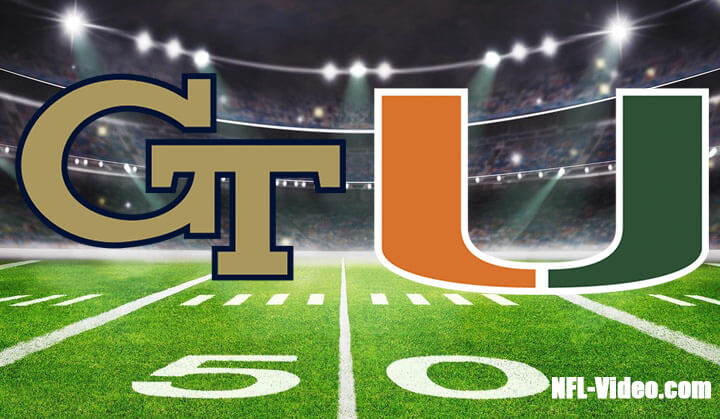 Georgia Tech vs Miami Football Week 6 2023 Full Game Replay NCAA College Football
