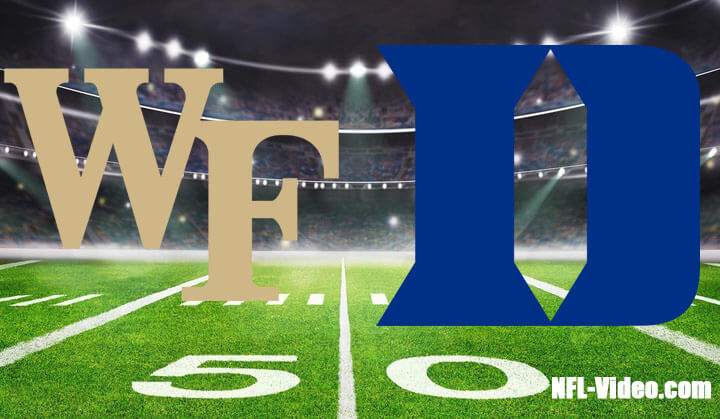 Wake Forest vs Duke Football Week 10 2023 Full Game Replay NCAA College Football