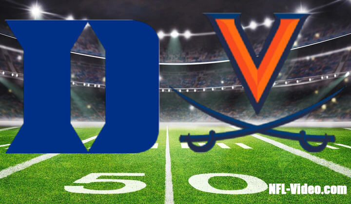 Duke vs Virginia Football Week 12 2023 Full Game Replay NCAA College Football