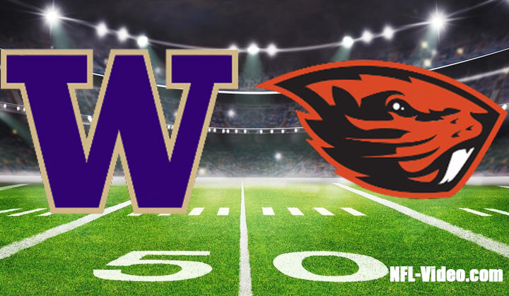 Washington vs Oregon State Football Week 12 2023 Full Game Replay NCAA College Football