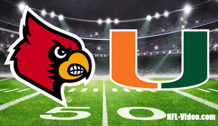 Louisville vs Miami Football Week 12 2023 Full Game Replay NCAA College Football