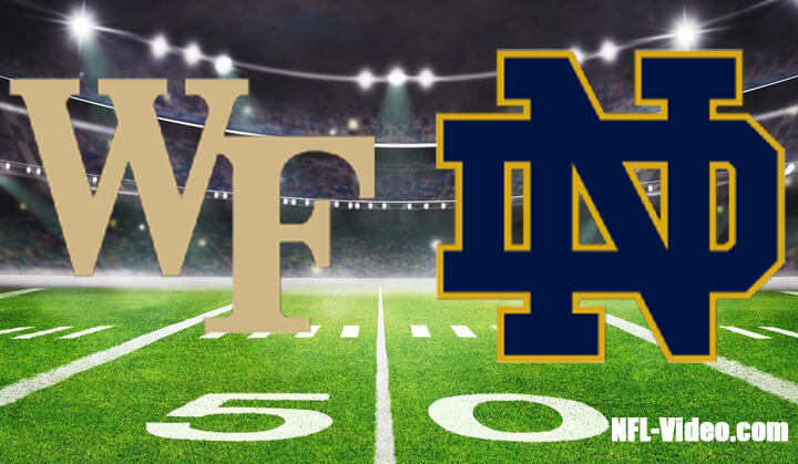 Wake Forest vs Notre Dame Football Week 12 2023 Full Game Replay NCAA College Football