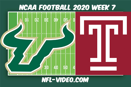 South Florida vs Temple Football Full Game & Highlights 2020 College Football Week 7