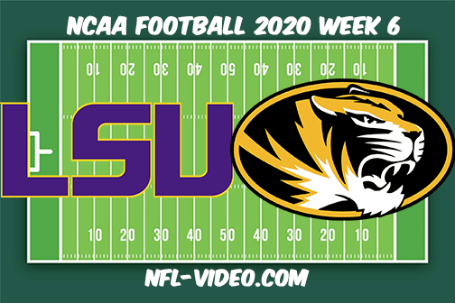 LSU vs Missouri Football Full Game & Highlights 2020 College Football Week 6