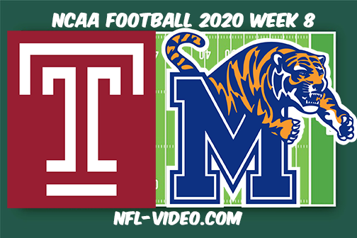 Temple vs Memphis Football Full Game & Highlights 2020 College Football Week 8