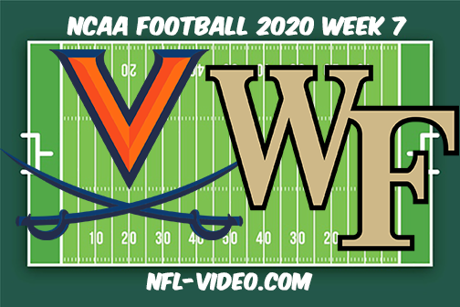 Virginia vs Wake Forest Football Full Game & Highlights 2020 College Football Week 7