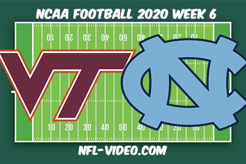 Virginia Tech vs North Carolina Football Full Game & Highlights 2020 College Football Week 6