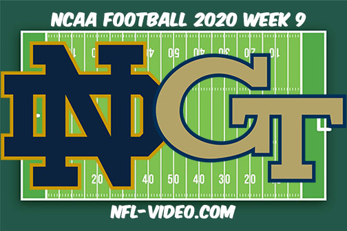Notre Dame vs Georgia Tech Football Full Game & Highlights 2020 College Football Week 9