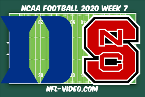 Duke vs NC State Football Full Game & Highlights 2020 College Football Week 7
