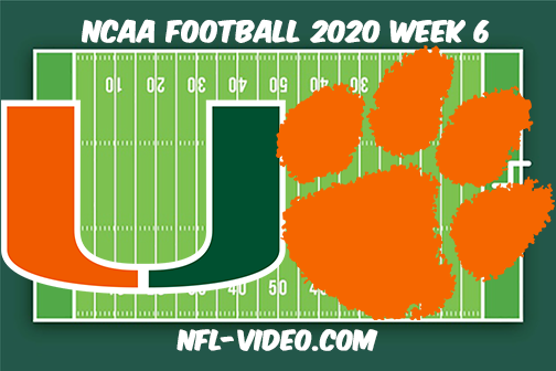 Miami vs Clemson Football Full Game & Highlights 2020 College Football Week 6