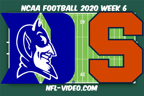 Duke vs Syracuse Football Full Game & Highlights 2020 College Football Week 6