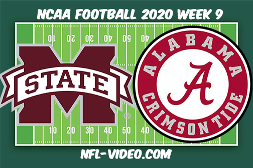 Mississippi vs Alabama Football Full Game & Highlights 2020 College Football Week 9