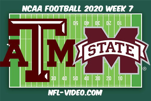 Texas A&M vs Mississippi State Football Full Game & Highlights 2020 College Football Week 7