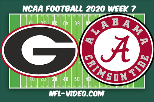 Georgia vs Alabama Football Full Game & Highlights 2020 College Football Week 7