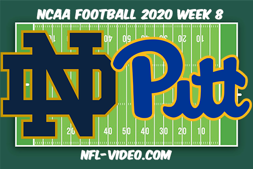Notre Dame vs Pittsburgh Football Full Game & Highlights 2020 College Football Week 8