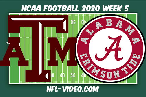 Texas A&M vs Alabama Football Full Game & Highlights 2020 College Football Week 5