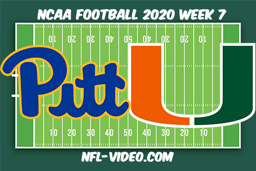 Pittsburgh vs Miami Football Full Game & Highlights 2020 College Football Week 7