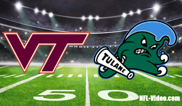 Virginia Tech vs Tulane Football 2023 Military Bowl Full Game Replay