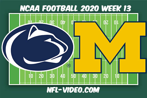 Penn State vs Michigan Football Full Game & Highlights 2020 College Football Week 13