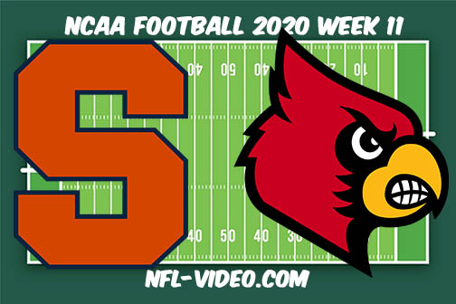 Syracuse vs Louisville Football Full Game & Highlights 2020 College Football Week 12