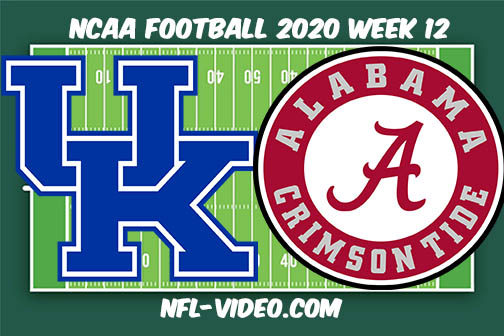 Kentucky vs Alabama Football Full Game & Highlights 2020 College Football Week 12