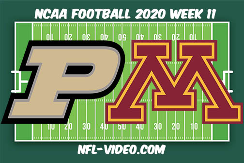 Purdue vs Minnesota Football Full Game & Highlights 2020 College Football Week 12