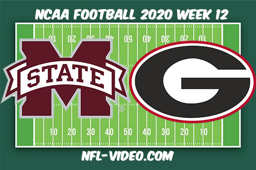 Mississippi State vs Georgia Football Full Game & Highlights 2020 College Football Week 12
