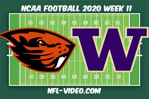 Oregon State vs Washington Football Full Game & Highlights 2020 College Football Week 11