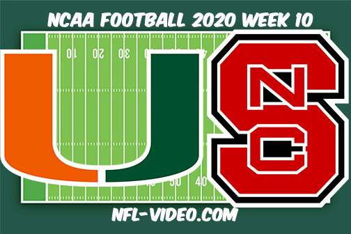 Miami vs NC State Football Full Game & Highlights 2020 College Football Week 10