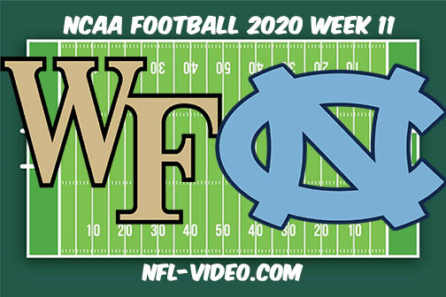 Wake Forest vs North Carolina Football Full Game & Highlights 2020 College Football Week 11