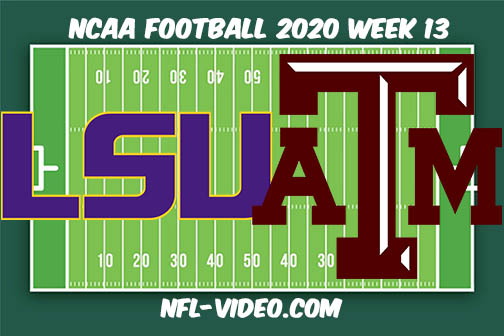 LSU vs Texas A&M Football Full Game & Highlights 2020 College Football Week 13