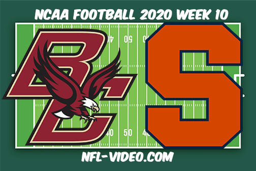 Boston College vs Syracuse Football Full Game & Highlights 2020 College Football Week 10