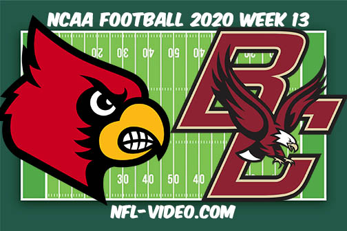 Louisville vs Boston College Football Full Game & Highlights 2020 College Football Week 13