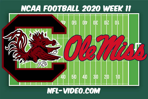 South Carolina vs Ole Miss Football Full Game & Highlights 2020 College Football Week 11