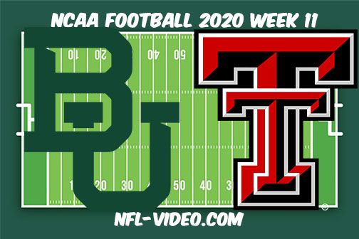 Baylor vs Texas Tech Football Full Game & Highlights 2020 College Football Week 11